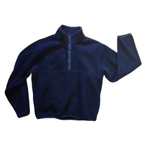 LL Bean Polartec Fleece – 5-Snap ¼ Neck, Dark Blue (Men’s Size Large Regular)